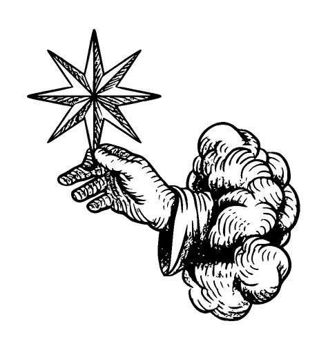 Hand Holding Star Drawing Tattoo Meaning, PNG and SVG