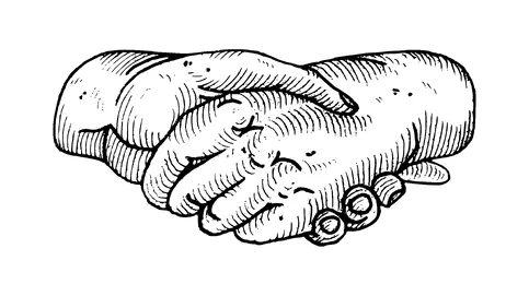 Hand Shake Tattoo Meaning, PNG and SVG