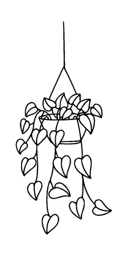 Hanging Plant Tattoo Meaning, PNG and SVG