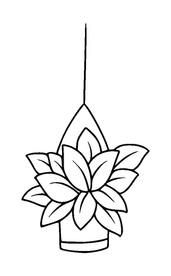 Hanging Plant Tattoo Meaning, PNG and SVG