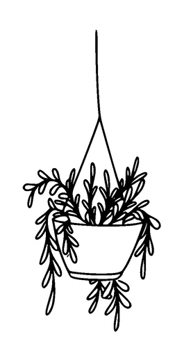 Hanging Plant Tattoo Meaning, PNG and SVG