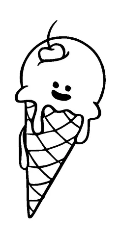 Happy Ice Cream Cone Tattoo Meaning, PNG and SVG