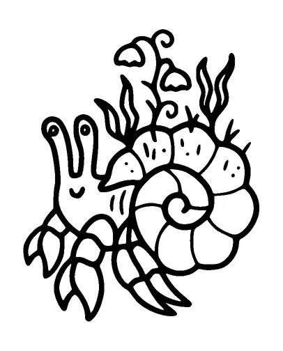 Happy Lobster Tattoo Meaning, PNG and SVG