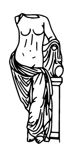 Headless Woman Statue Tattoo Meaning, PNG and SVG