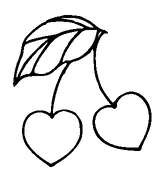 Heart Cherries Tattoo Meaning, PNG and SVG