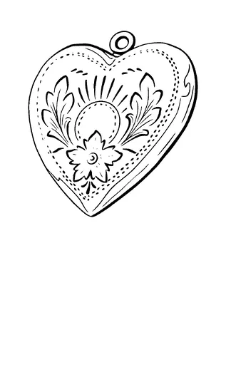 Heart Pendant Tattoo Meaning, PNG and SVG