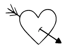 Heart With Arrow Tattoo Meaning, PNG and SVG