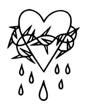 Heart With Barbed Wire Tattoo Meaning, PNG and SVG