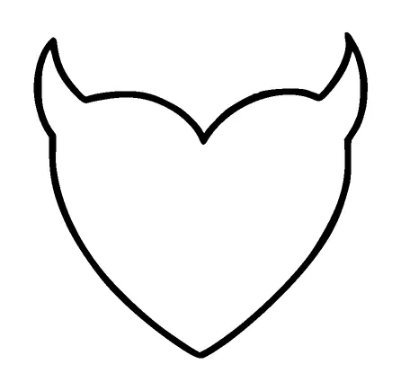 Heart With Horns Tattoo Meaning, PNG and SVG