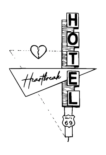 Heartbreak Hotel Sign Tattoo Meaning, PNG and SVG