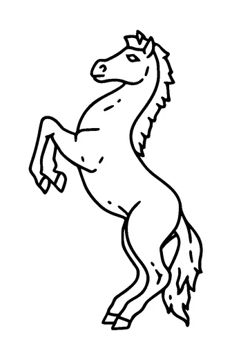 Horse On Two Legs Tattoo Meaning, PNG and SVG