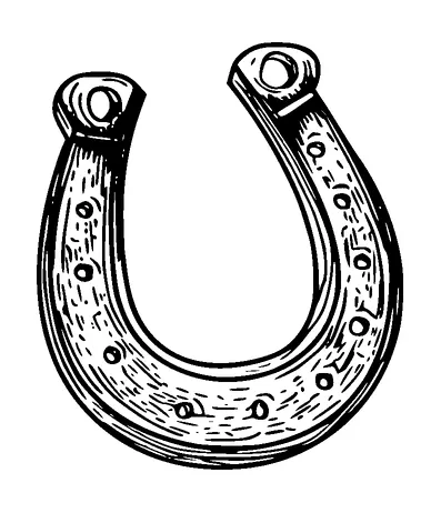 Horseshoe Drawing Tattoo Meaning, PNG and SVG