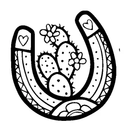 Horseshoe With Cactus Tattoo Meaning, PNG and SVG