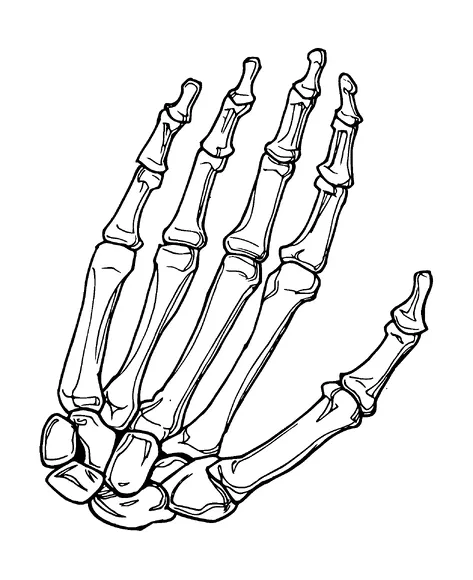 Human Hand Skeleton Tattoo Meaning, PNG and SVG