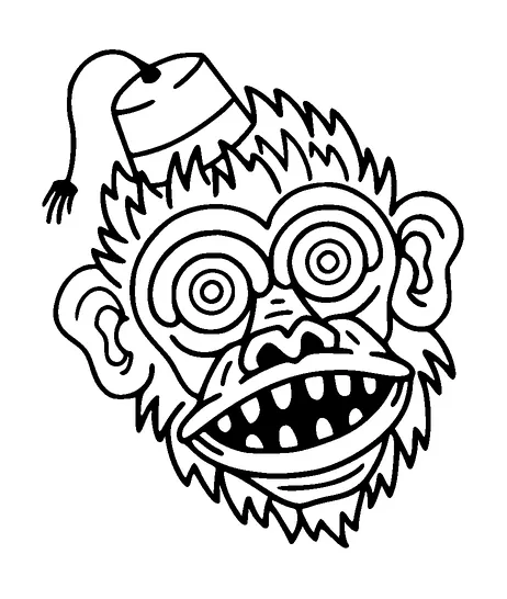 Hypnotized Monkey Head Tattoo Meaning, PNG and SVG