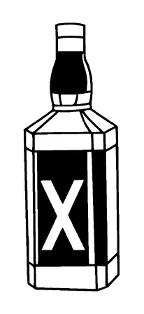 Jack Daniels Bottle X Tattoo Meaning, PNG and SVG