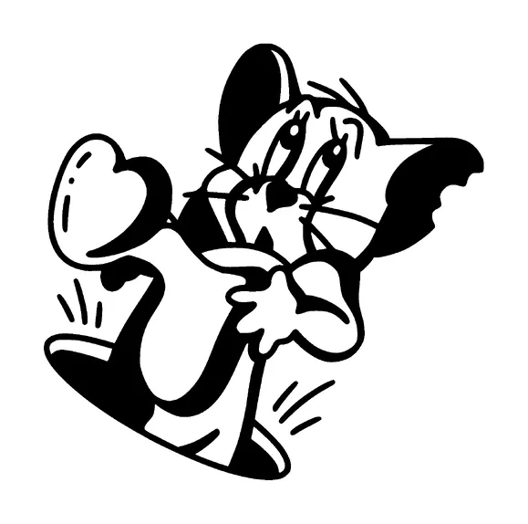 Jerrys Heart Beating From Tom And Jerry Tattoo Meaning, PNG and SVG