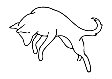 Jumping Dog Tattoo Meaning, PNG and SVG