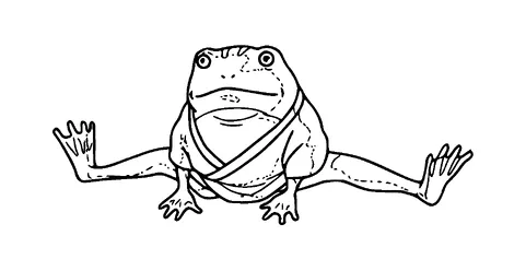 Karate Frog Tattoo Meaning, PNG and SVG