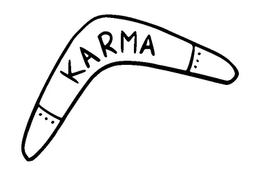 Karma Boomerang Tattoo Meaning, PNG and SVG