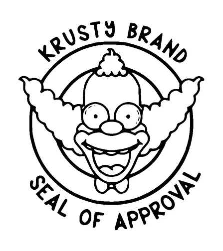 Krusty Brand Seal Of Approval Tattoo Meaning, PNG and SVG