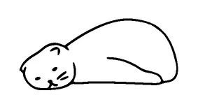 Lazy Cat Tattoo Meaning, PNG and SVG