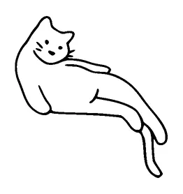 Lazy Sitting Cat Tattoo Meaning, PNG and SVG