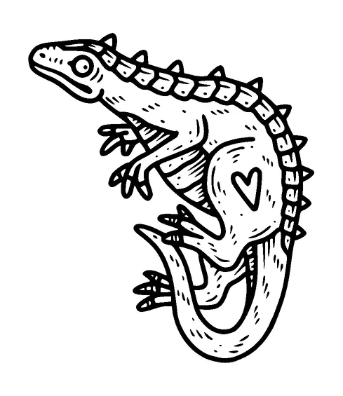 Lizard Like Dinosaur Tattoo Meaning, PNG and SVG