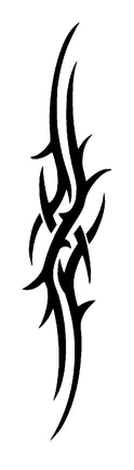 Long Tribal Design Tattoo Meaning, PNG and SVG