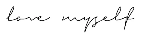 Love Myself Script Tattoo Meaning, PNG and SVG