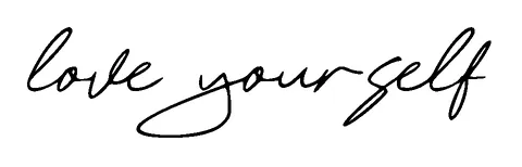 Love Yourself Script Tattoo Meaning, PNG and SVG