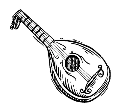 Mandolin Tattoo Meaning, PNG and SVG