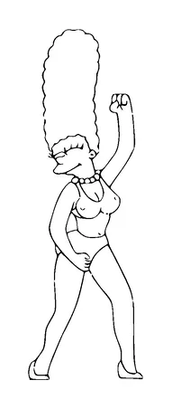 Marge Simpson In Bikini Tattoo Meaning, PNG and SVG