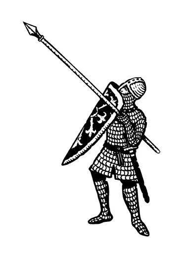 Medieval Knight In Armor Tattoo Meaning, PNG and SVG