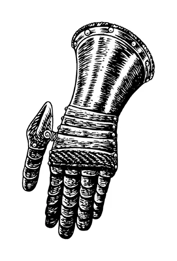 Medieval Knights Metal Gloves Tattoo Meaning, PNG and SVG