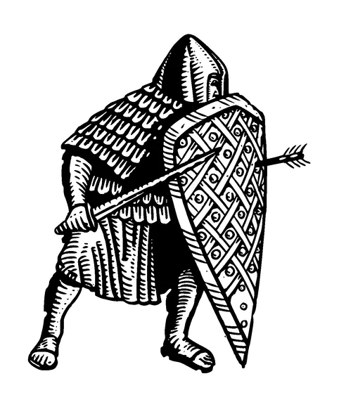 Medieval Warrior Chainmail Armor Tattoo Meaning, PNG and SVG