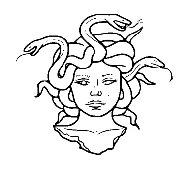 Medusa Snake Head Tattoo Meaning, PNG and SVG