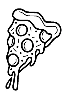 Melting Pizza Slice Tattoo Meaning, PNG and SVG