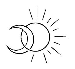 Moon And Sun Tattoo Meaning, PNG and SVG