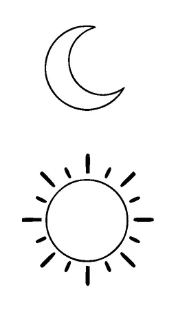 Moon And Sun Tattoo Meaning, PNG and SVG