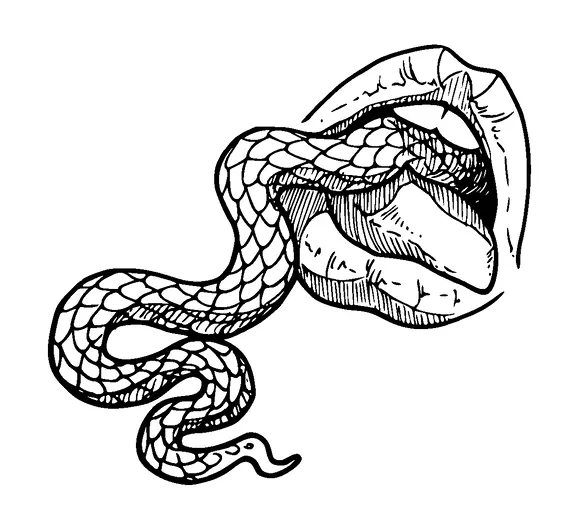 Mouth Swallowing Snake Tattoo Meaning, PNG and SVG