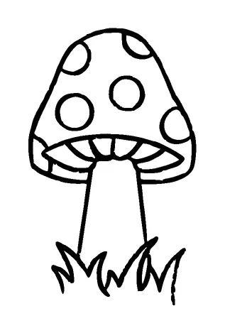 Mushroom In Grass Tattoo Meaning, PNG and SVG