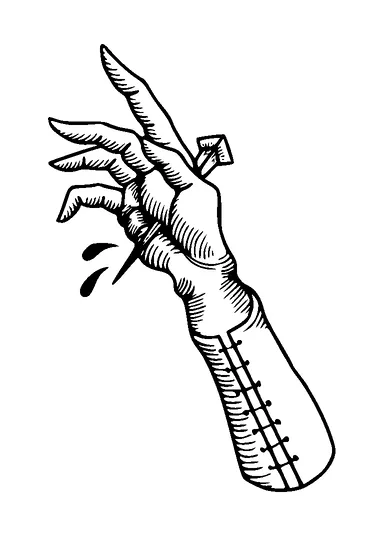 Nail In Hand Tattoo Meaning, PNG and SVG