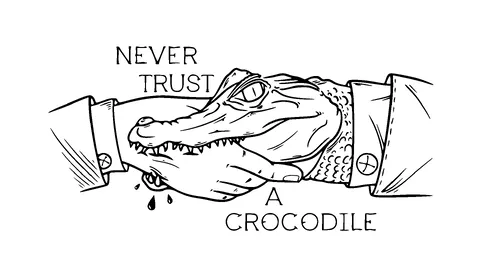 Never Trust A Crocodile Tattoo Meaning, PNG and SVG