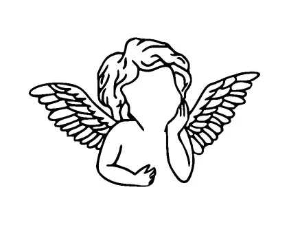 No Face Cupid Tattoo Meaning, PNG and SVG