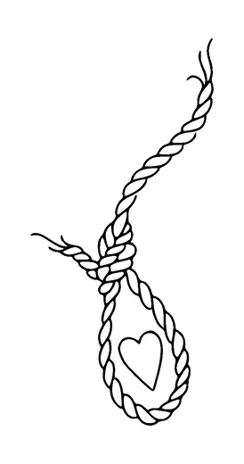 Noose Love Tattoo Meaning, PNG and SVG