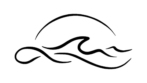 Ocean Wave Icon Tattoo Meaning, PNG and SVG