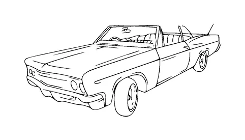 Old Convertible Car Tattoo Meaning, PNG and SVG