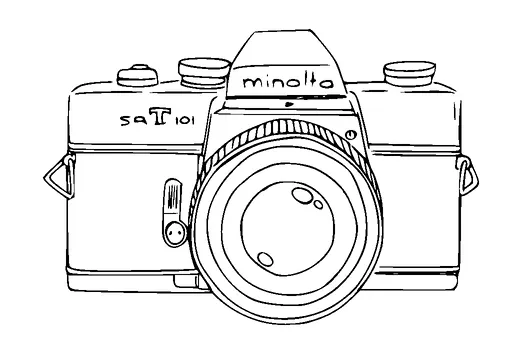 Old Photo Camera Tattoo Meaning, PNG and SVG