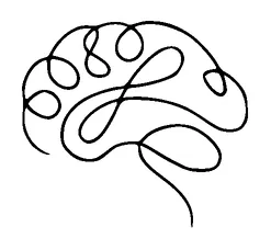 One Line Brain Drawing Tattoo Meaning, PNG and SVG